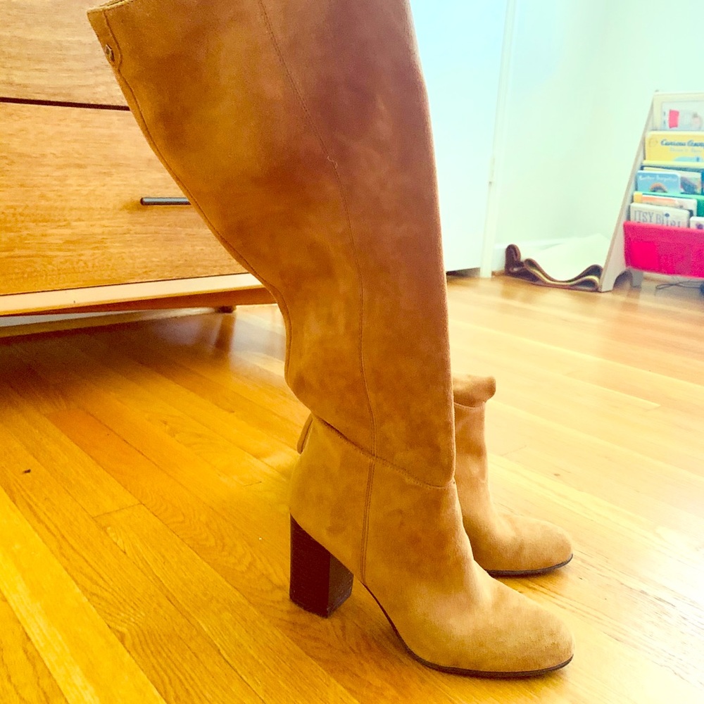Sam Edelman Golden caramel tumbled nubuck leather